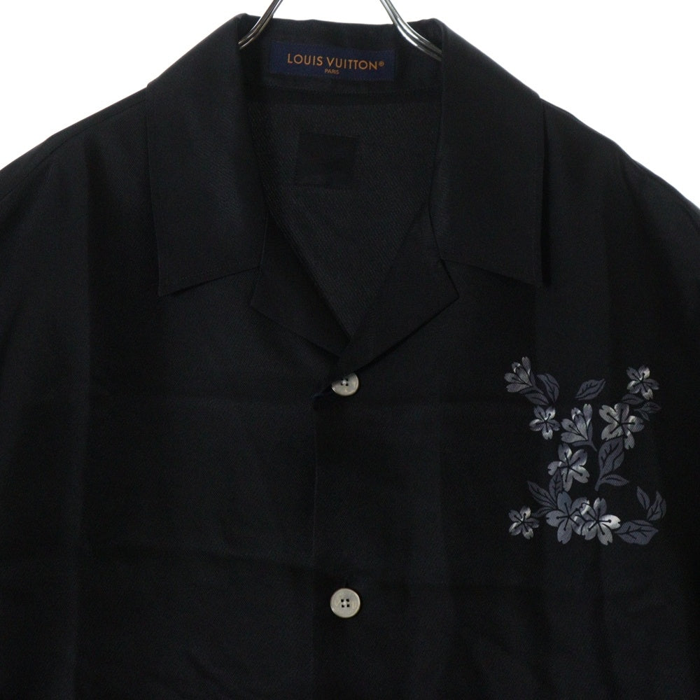 LOUIS VUITTON(ルイヴィトン) 25SS LVフラワーロゴ シルク半袖シャツ RM252M YJV HTS72W ブラック