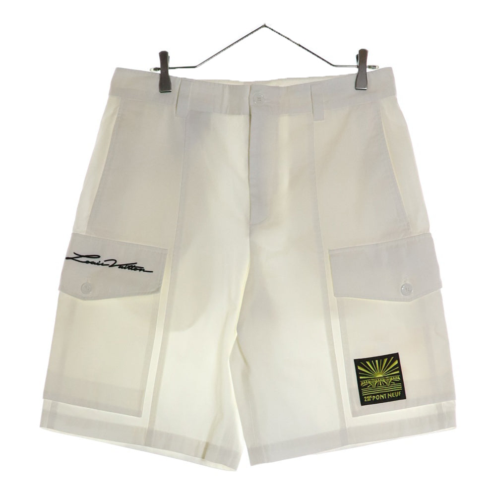 LOUIS VUITTON(ルイヴィトン) 24SS エンブロイダードコットンカーゴハーフパンツ RM241 GTX HQP79W ホワイト