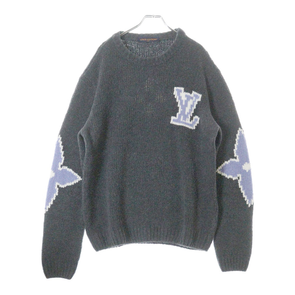 LOUIS VUITTON(ルイヴィトン) LVロゴ チャンキーウールブレンド クルーネックセーター RM251M QNC HSN36W グレー
