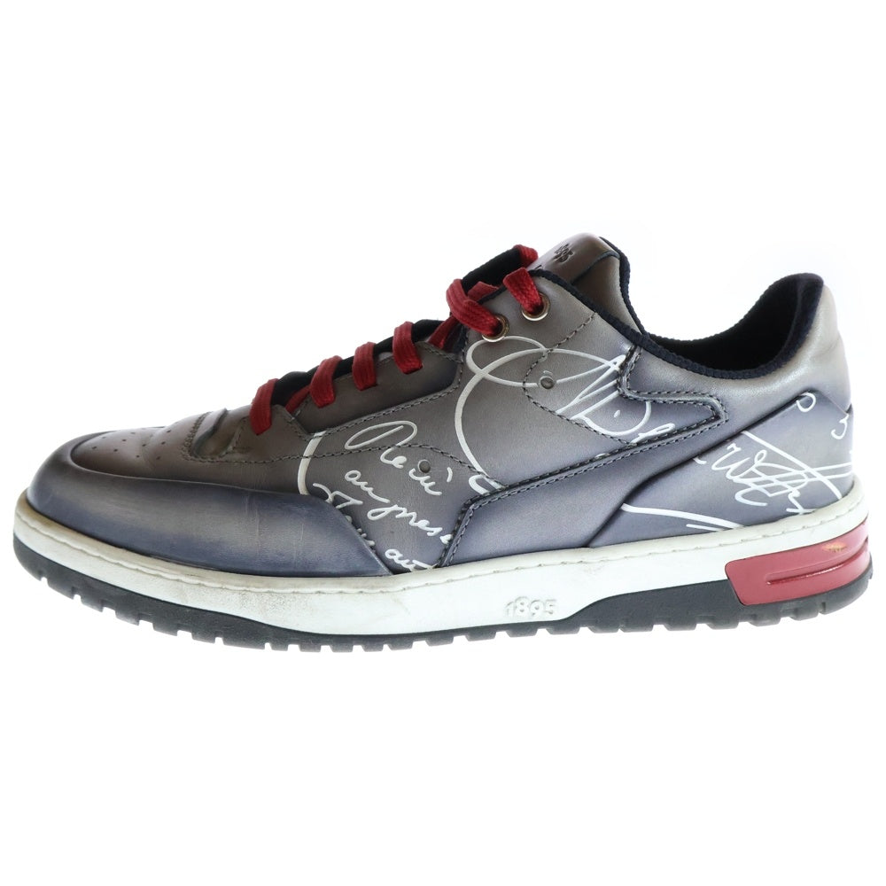 Berluti(ベルルッティ) プレーオフ スクリット レザーローカットスニーカー グレー