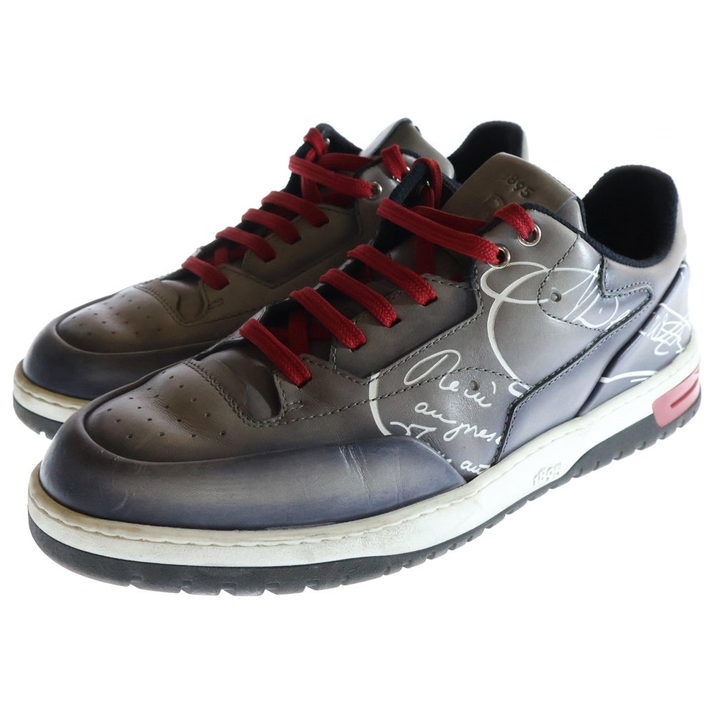 Berluti(ベルルッティ) プレーオフ スクリット レザーローカットスニーカー グレー
