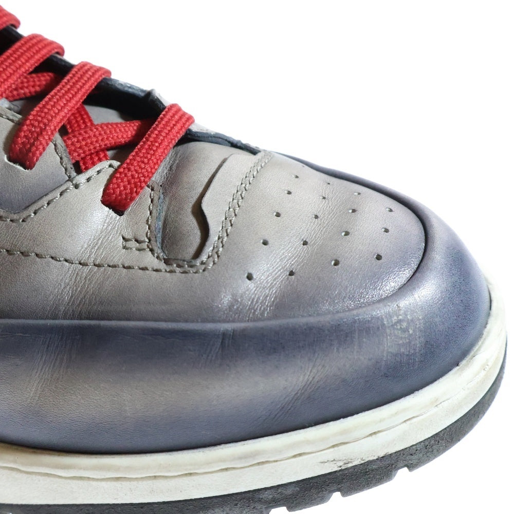 Berluti(ベルルッティ) プレーオフ スクリット レザーローカットスニーカー グレー