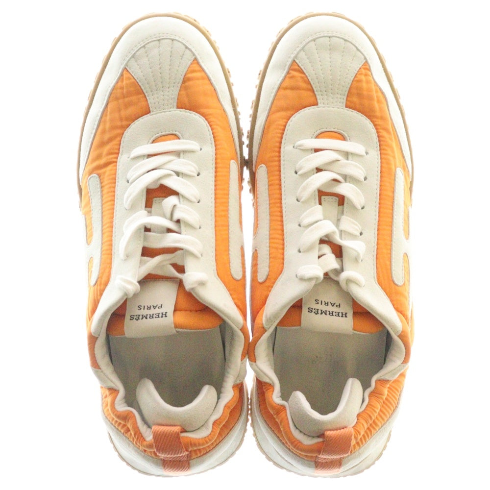 HERMES(エルメス) ジェット ナイロンローカットスニーカー オレンジ