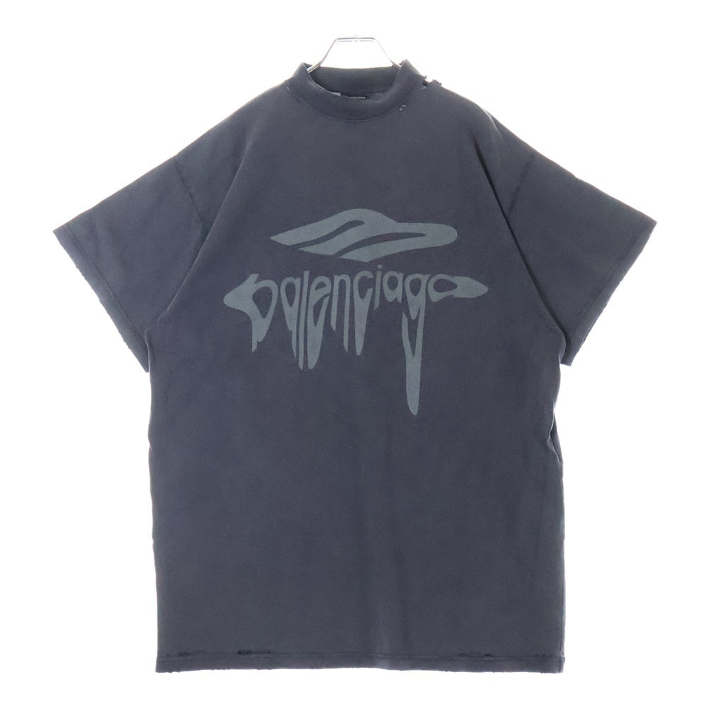 BALENCIAGA(バレンシアガ) リキファイド ロゴ オーバーサイズ Tシャツ ブラック 787349