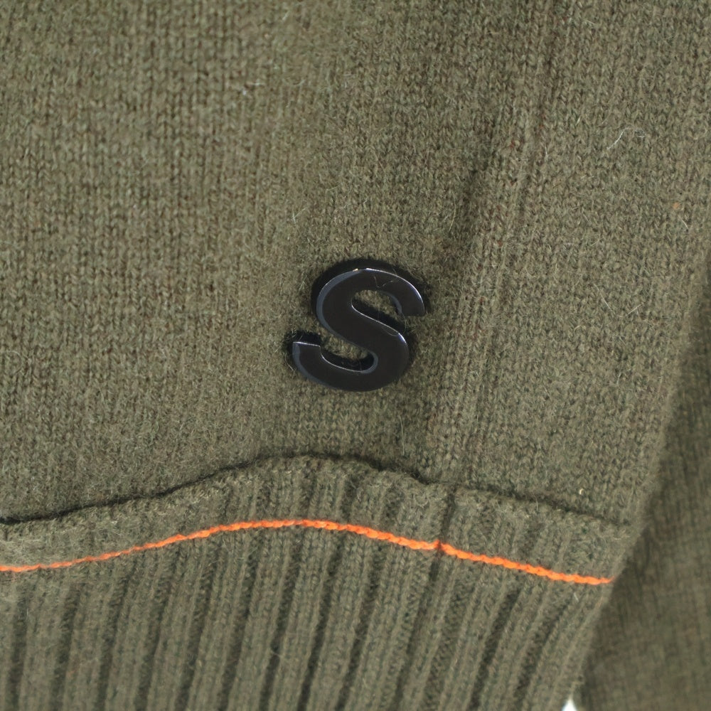 Sacai(サカイ) 22AW S Studs Cashmere Knit Cardigan 22-02859M スタッズ コットンカシミヤ ニットカーディガン カーキ