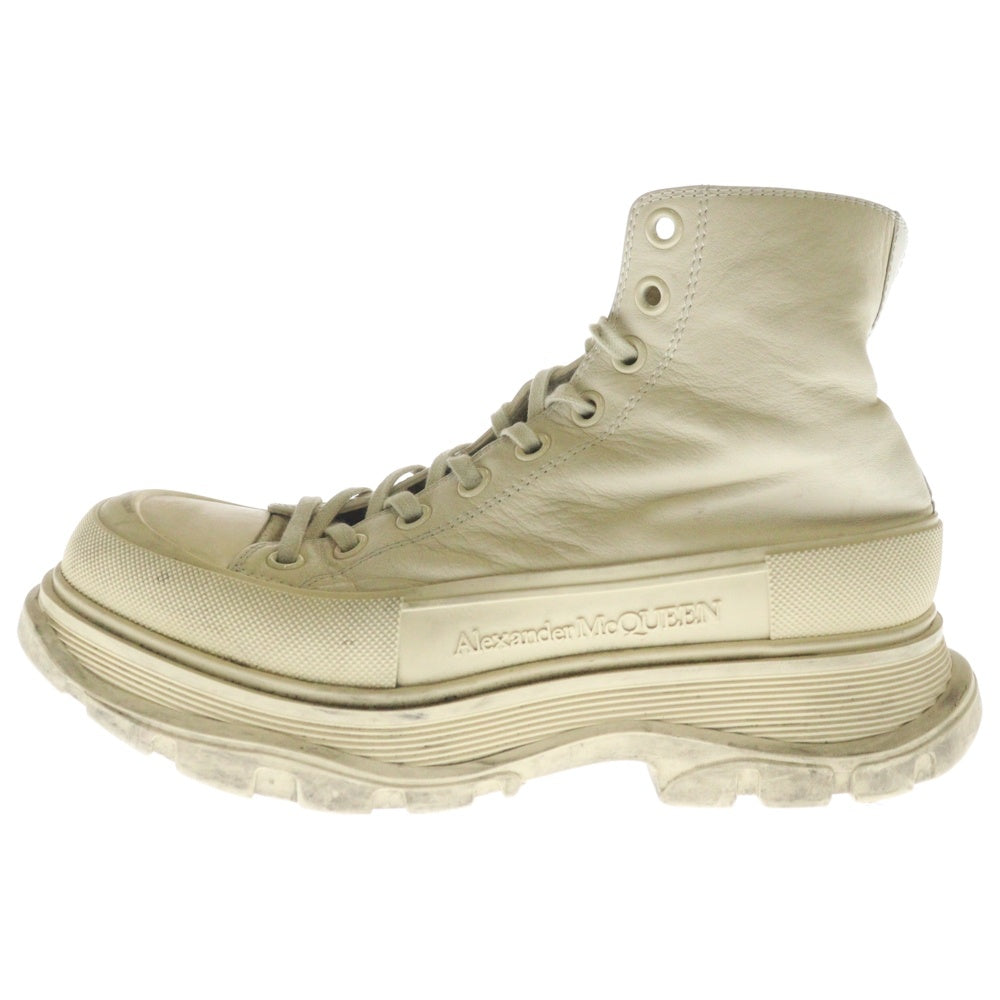 Alexander McQueen(アレキサンダーマックイーン) TREAD SLICK Boots ハイカットスニーカー ベージュ 627206