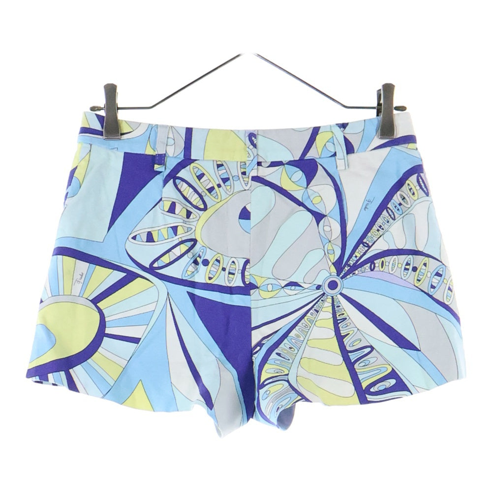 EMILIO PUCCI(エミリオプッチ) コットン 総柄 ハーフパンツ レディース ブルー 51RT81