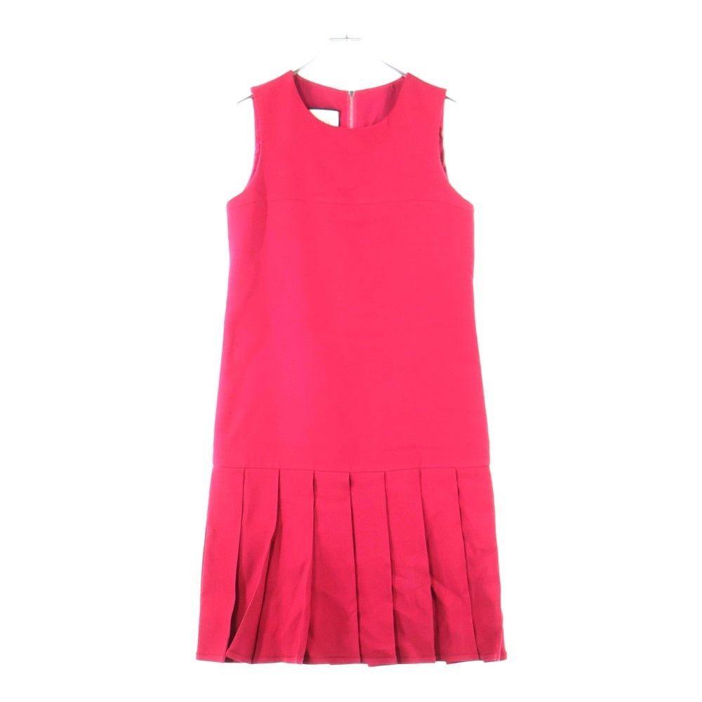 GUCCI(グッチ) シルク ノースリーブ プリーツ ワンピース ピンク レディース 410154 ZGM88