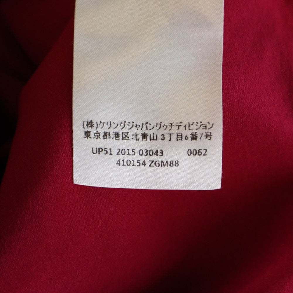 GUCCI(グッチ) シルク ノースリーブ プリーツ ワンピース ピンク レディース 410154 ZGM88