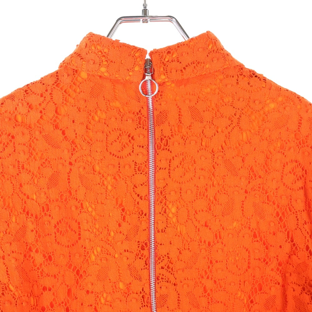 GUCCI(グッチ) シェリーリボン クリスタルボタン レース刺繍 ワンピース オレンジ レディース 475846 ZHT25