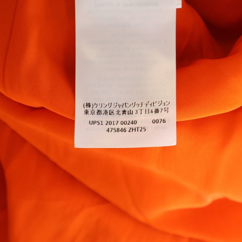 GUCCI(グッチ) シェリーリボン クリスタルボタン レース刺繍 ワンピース オレンジ レディース 475846 ZHT25