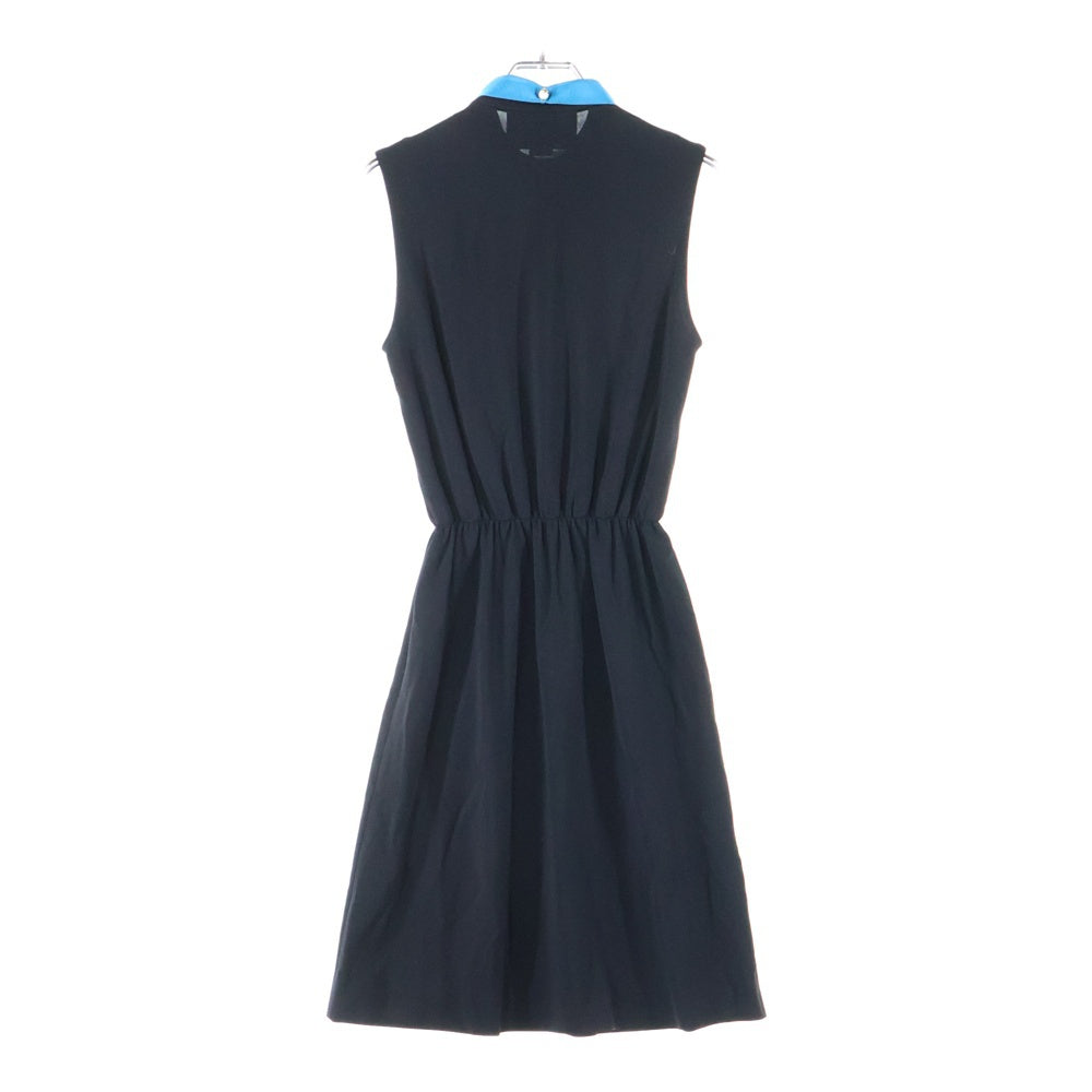 GUCCI(グッチ) インターロッキングG パールボタン リボンタイ ギャザー ワンピース ブラック レディース 410274 X7350