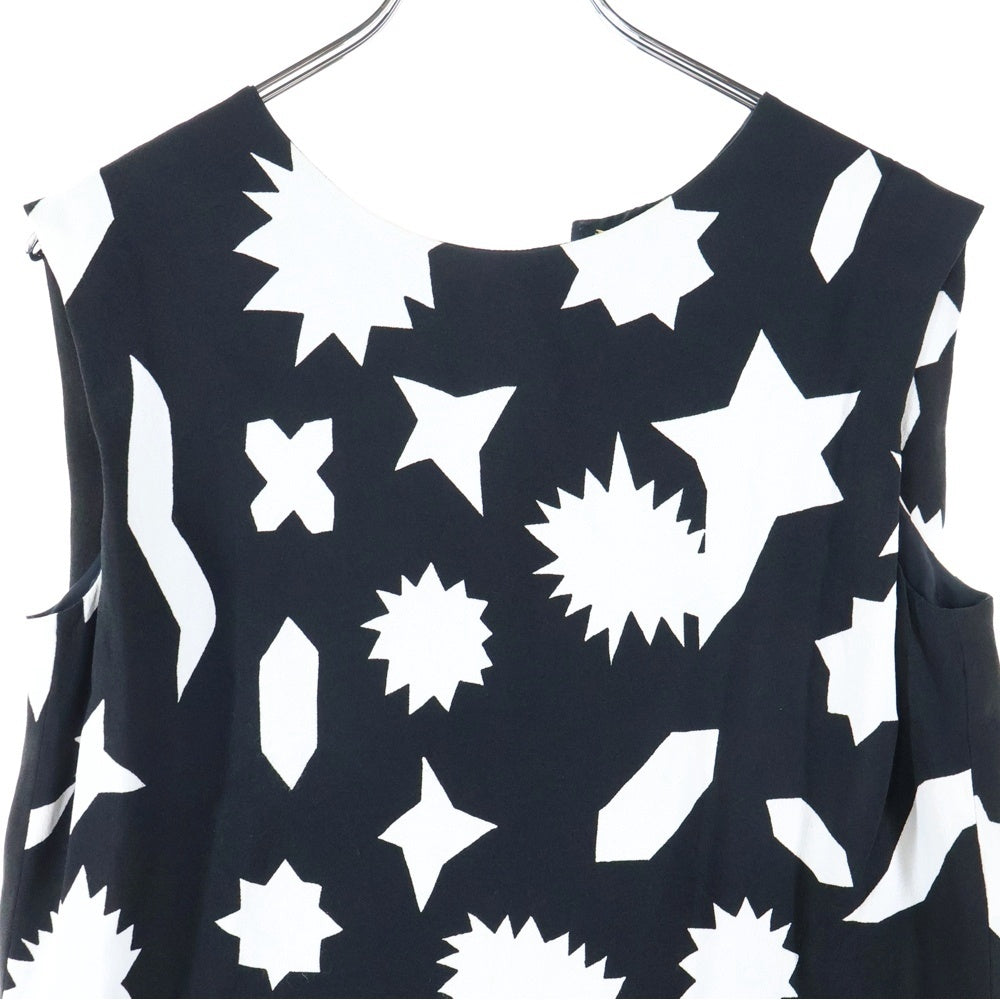 SAINT LAURENT PARIS(サンローランパリ) 総柄 レーヨン ワンピース ブラック レディース 349522 Y348D