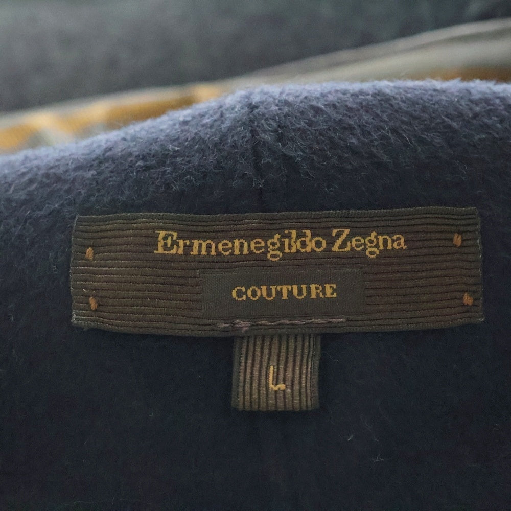 Ermenegildo Zegna(エルメネジルドゼニア) カシミヤ 刺繍 ベースボールキャップ 帽子 ブラック