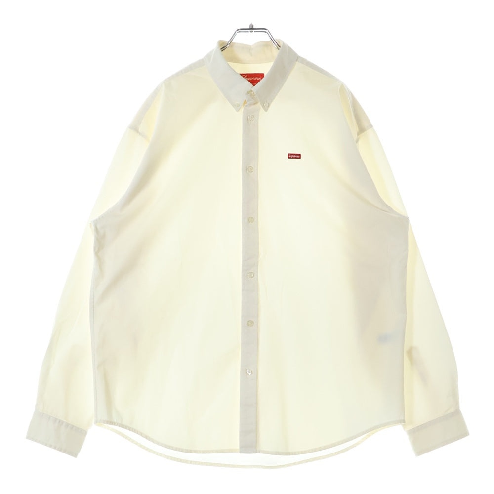 SUPREME(シュプリーム) 22SS Small Box Shirt スモールボックスロゴ ボタンダウン 長袖シャツ ホワイト