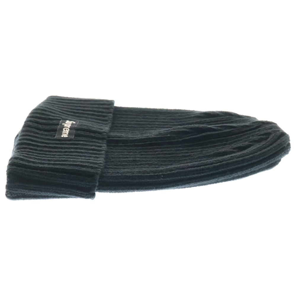 SUPREME(シュプリーム) 25SS Overdyed Beanie スモールボックスロゴリブビーニー 帽子 ブラック