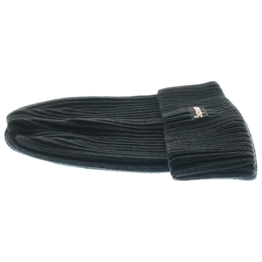 SUPREME(シュプリーム) 25SS Overdyed Beanie スモールボックスロゴリブビーニー 帽子 ブラック