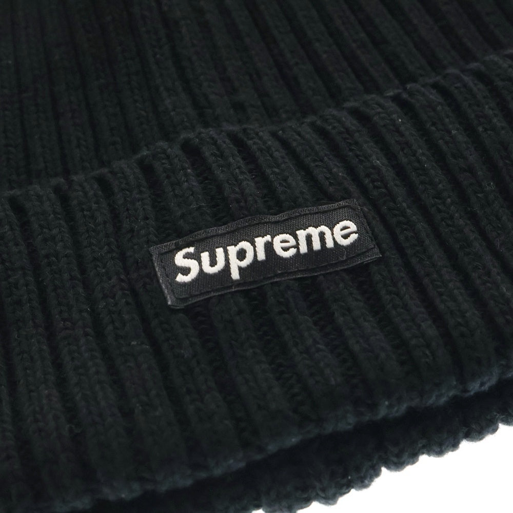 SUPREME(シュプリーム) 25SS Overdyed Beanie スモールボックスロゴリブビーニー 帽子 ブラック