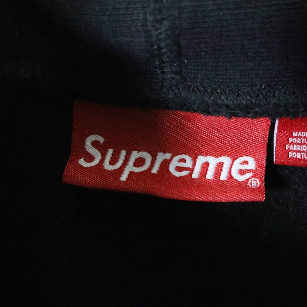 SUPREME(シュプリーム) 23AW Varsity Hooded Sweatshirt バーシティロゴプリントプルオーバースウェットパーカー フーディー ネイビー