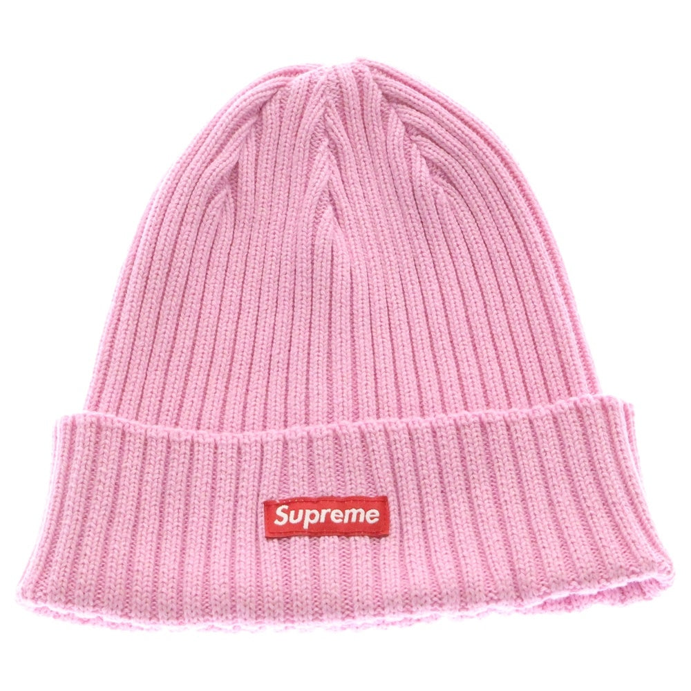 SUPREME(シュプリーム) 25SS Overdyed Beanie スモールボックスロゴリブビーニー 帽子 ピンク