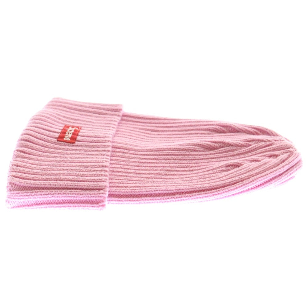 SUPREME(シュプリーム) 25SS Overdyed Beanie スモールボックスロゴリブビーニー 帽子 ピンク