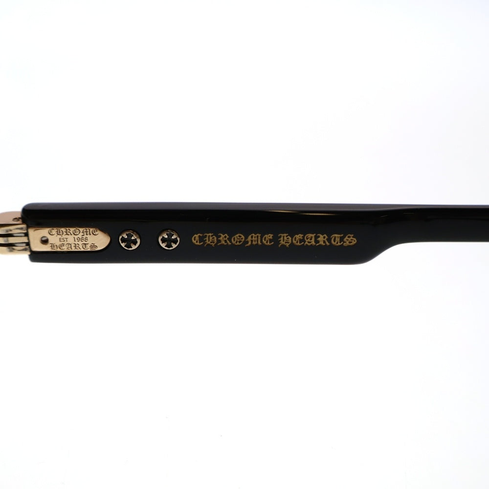CHROME HEARTS(クロムハーツ) DEEP 1 サイドフローラル フレームレスクリアサングラス 眼鏡 アイウェア ゴールド/ブラック