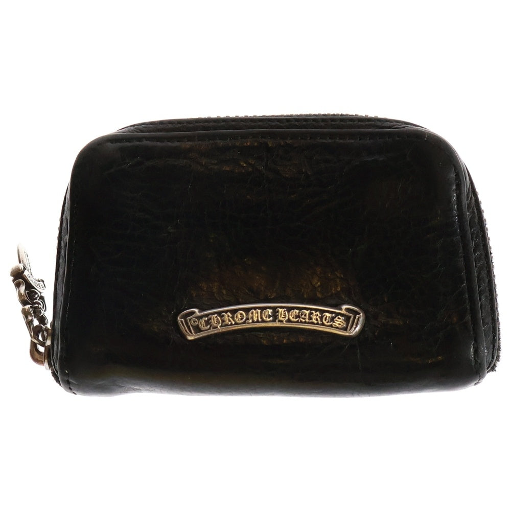 CHROME HEARTS(クロムハーツ) Dagger Coin Case ダガーラウンドジップ レザーコインケース ブラック
