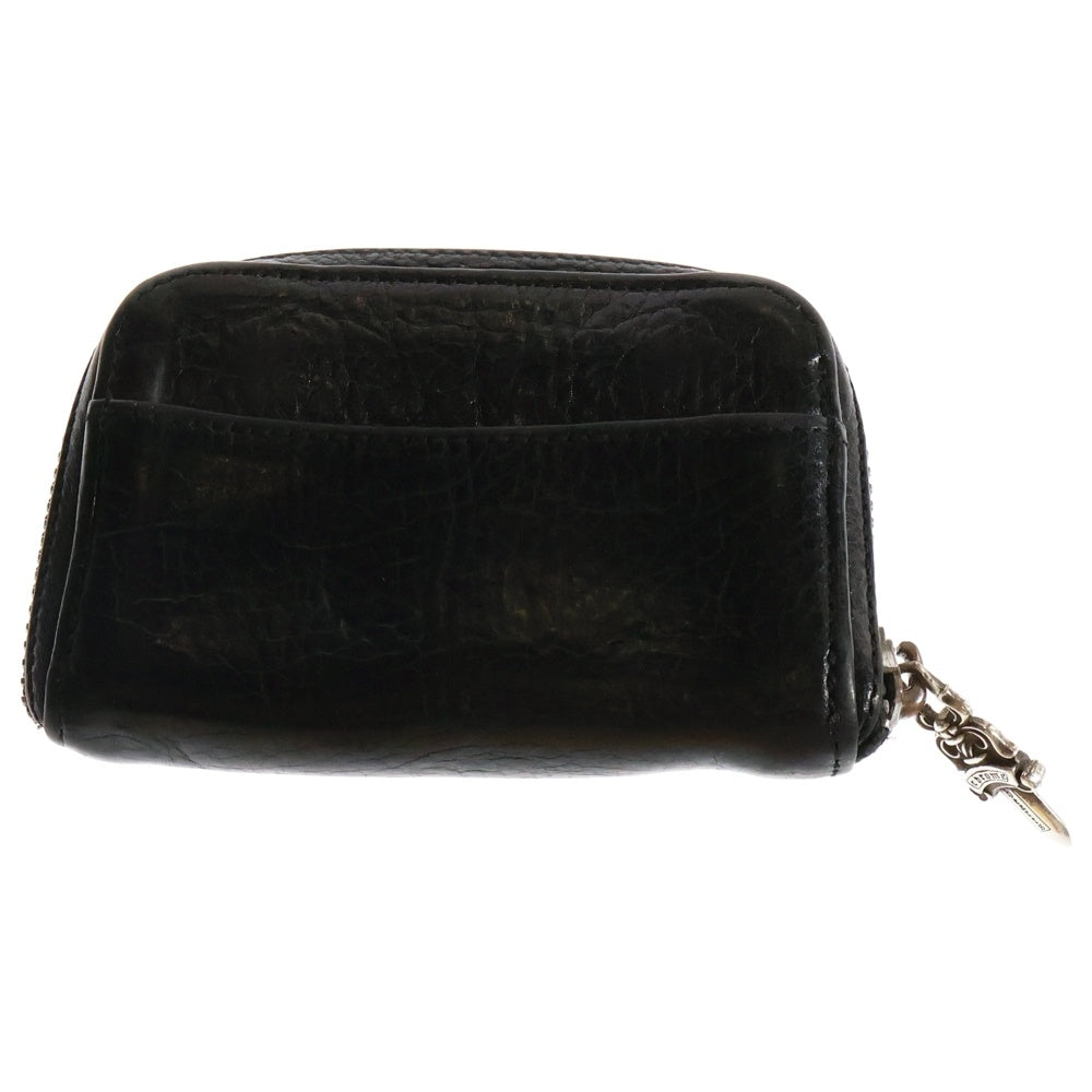 CHROME HEARTS(クロムハーツ) Dagger Coin Case ダガーラウンドジップ レザーコインケース ブラック