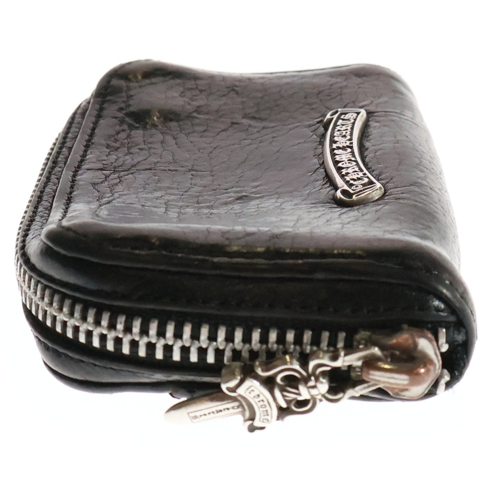 CHROME HEARTS(クロムハーツ) Dagger Coin Case ダガーラウンドジップ レザーコインケース ブラック