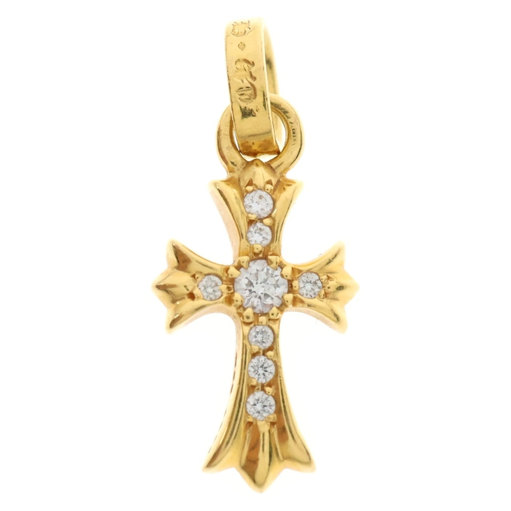 クロムハーツ22K ベイビーファット PAVEダイヤ CHROME HEARTS 22K Baby Fat Cross Pave Diamond Pendant Top