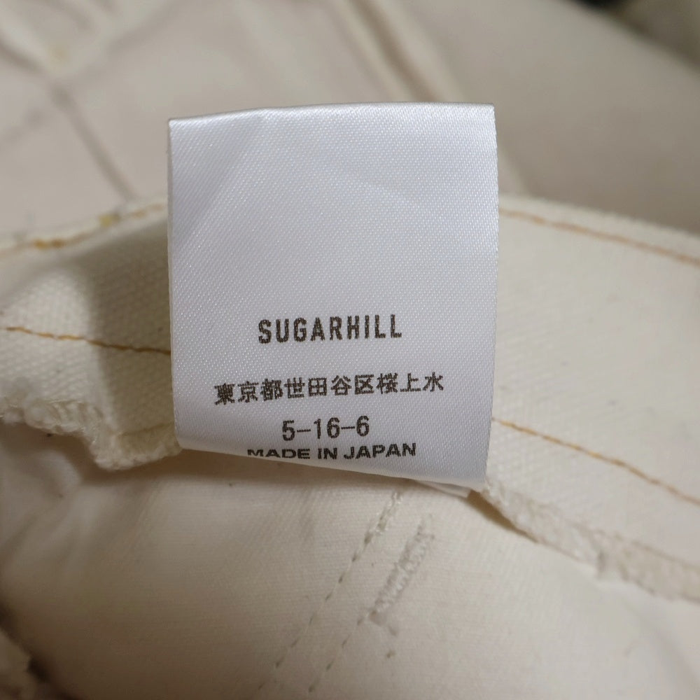 SUGARHILL(シュガーヒル) RAW-EDGE CANVAS CARGO SHORTS サンプル キャンバスカーゴショーツ ハーフパンツ ホワイト