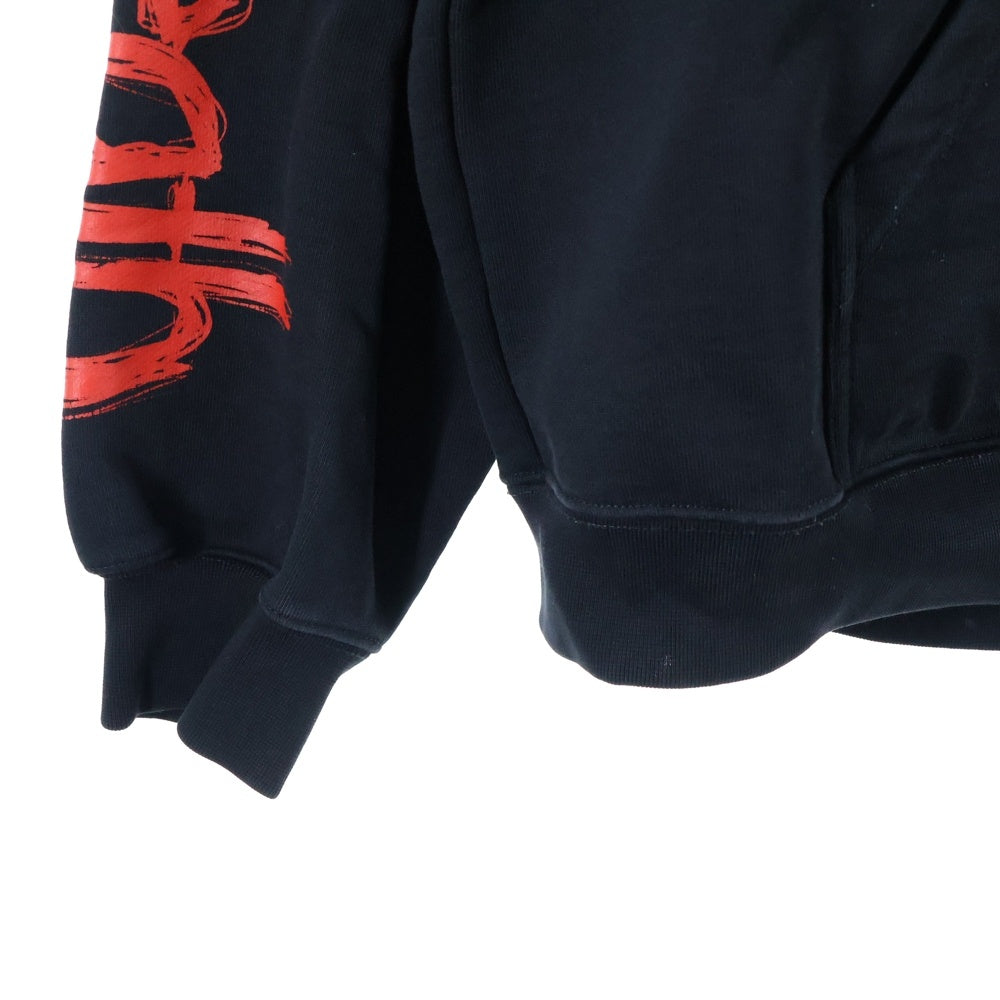 VETEMENTS(ヴェトモン) 21AW WORLD TOUR HOODIE ワールドツアー ロゴプリント プルオーバーパーカー フーディー ブラック UA52TR910R
