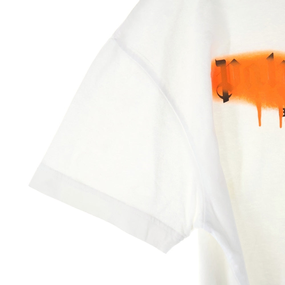 Palm Angels(パームエンジェルス) 21SS BEVERLY HILLS SPRAYED TEE PMAA001S21JER033 ロゴプリント クルーネック 半袖Tシャツ カットソー ホワイト