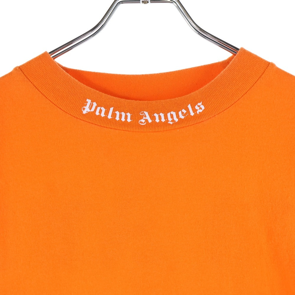 Palm Angels(パームエンジェルス) 22SS ネックロゴ プリント クルーネック 長袖Tシャツ カットソー オレンジ