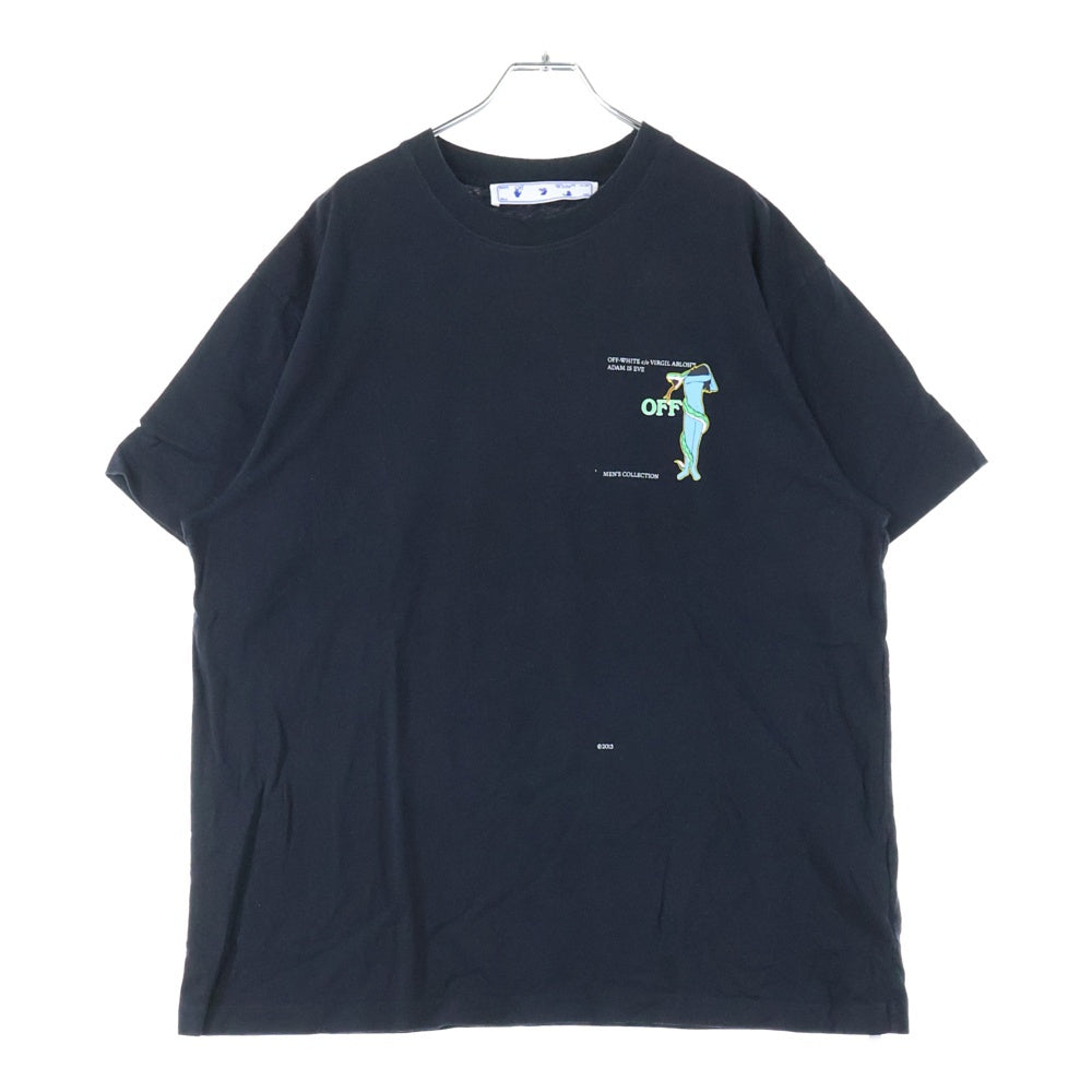 OFF-WHITE(オフホワイト) 21SS ADAM IS EVE S/S OVER TEE OMAA038S21JER014 プリント クルーネック 半袖Tシャツ ブラック