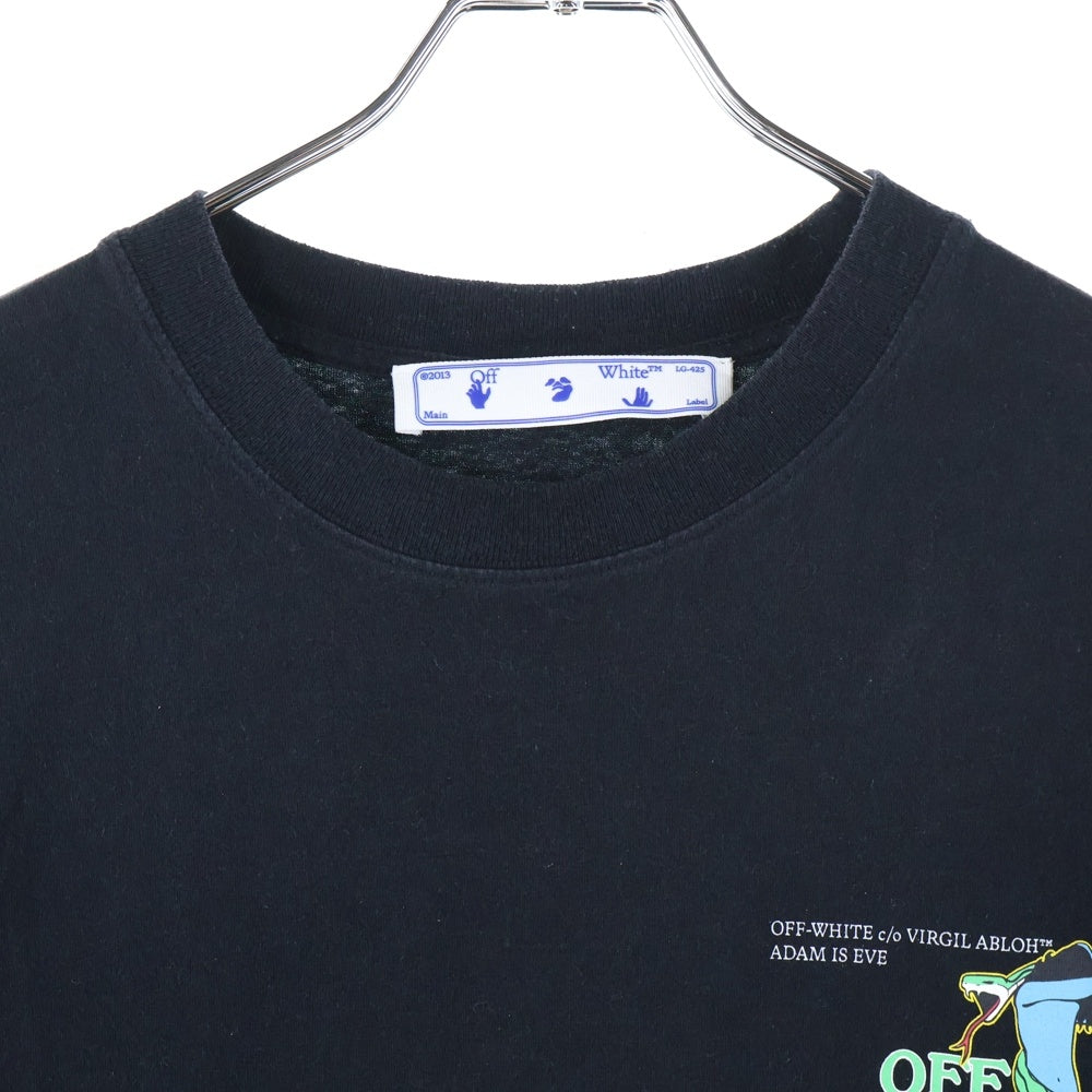 OFF-WHITE(オフホワイト) 21SS ADAM IS EVE S/S OVER TEE OMAA038S21JER014 プリント クルーネック 半袖Tシャツ ブラック
