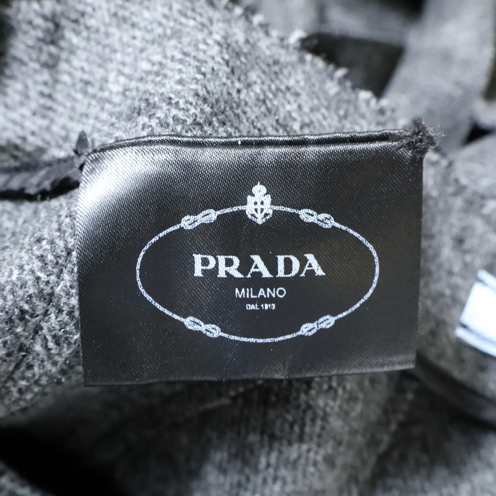 PRADA(プラダ) Wool Beads Embellished Skirt P126SR ウールビーズ付きスカート グレー レディース