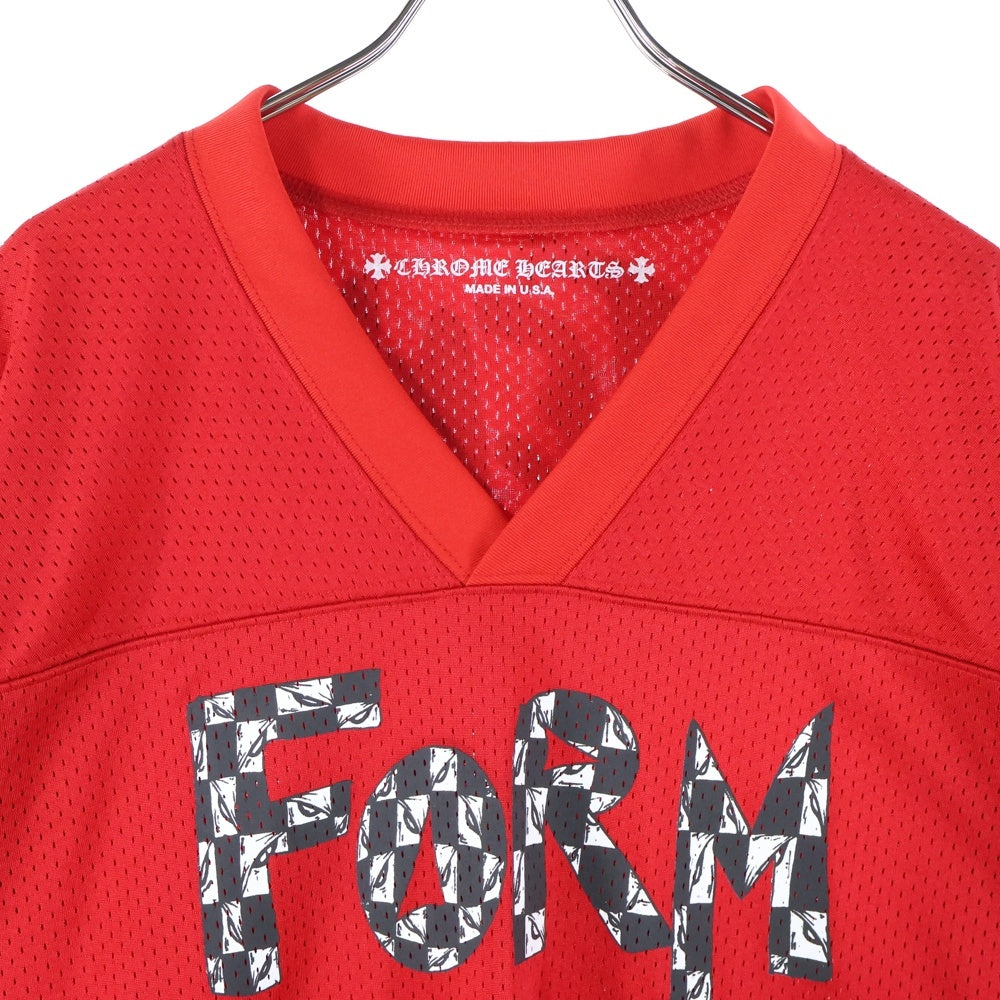 CHROME HEARTS(クロムハーツ) ×MATTY BOY PPO FORM TEAM MESH WARM UP JERSEY TEE マッティボーイ メッシュプリントジャージー長袖Tシャツ カットソー レッド