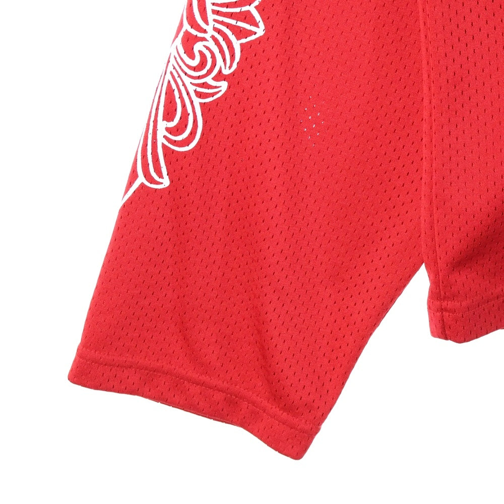 CHROME HEARTS(クロムハーツ) ×MATTY BOY PPO FORM TEAM MESH WARM UP JERSEY TEE マッティボーイ メッシュプリントジャージー長袖Tシャツ カットソー レッド