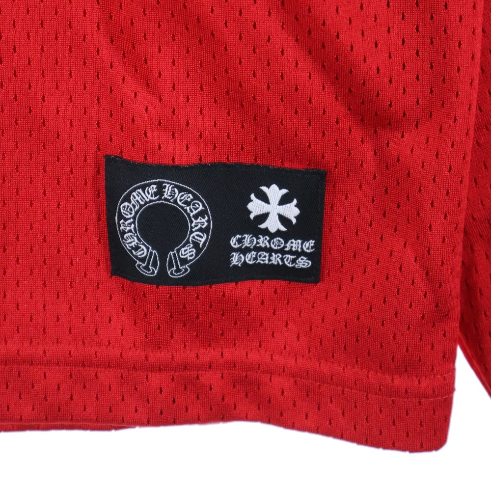 CHROME HEARTS(クロムハーツ) ×MATTY BOY PPO FORM TEAM MESH WARM UP JERSEY TEE マッティボーイ メッシュプリントジャージー長袖Tシャツ カットソー レッド