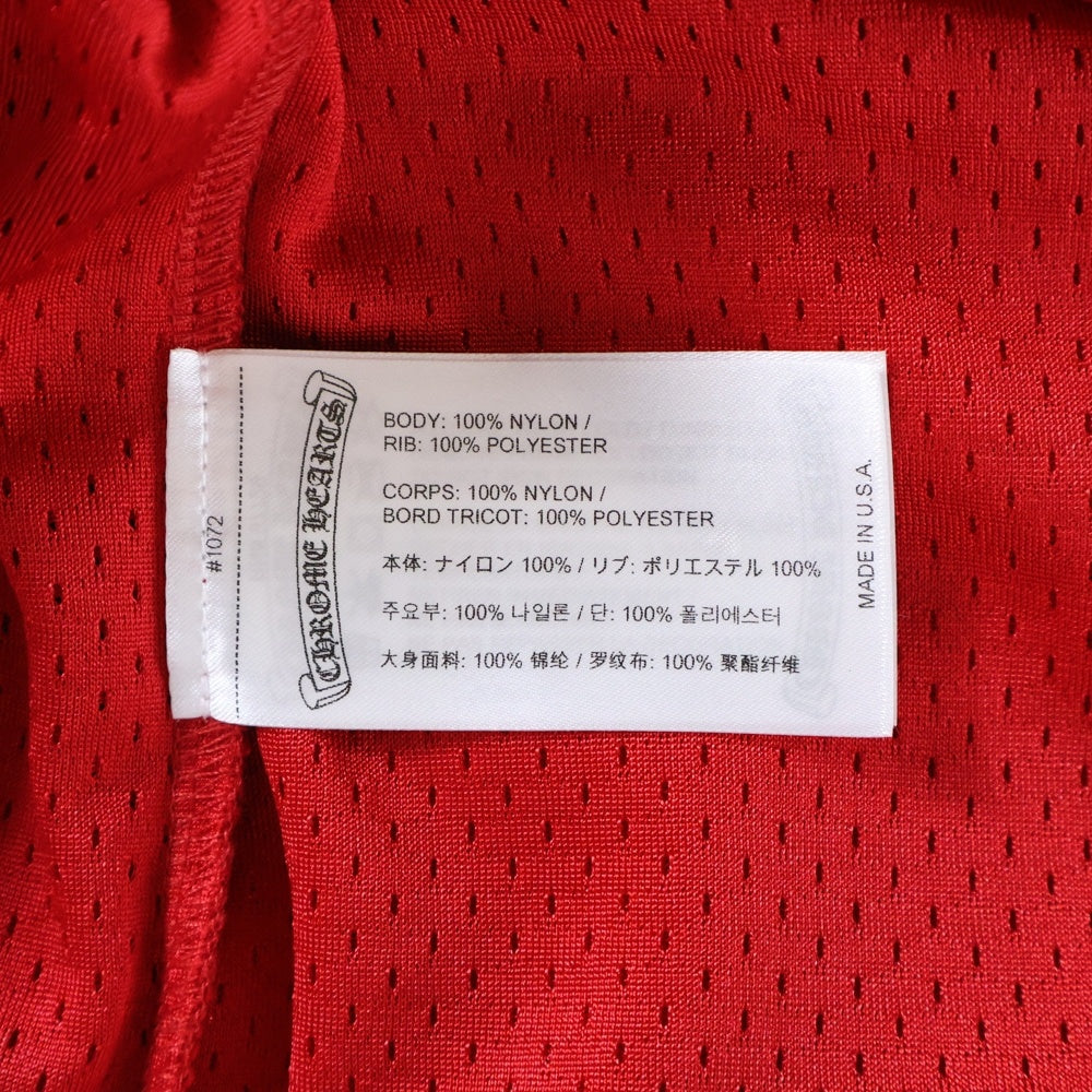 CHROME HEARTS(クロムハーツ) ×MATTY BOY PPO FORM TEAM MESH WARM UP JERSEY TEE マッティボーイ メッシュプリントジャージー長袖Tシャツ カットソー レッド