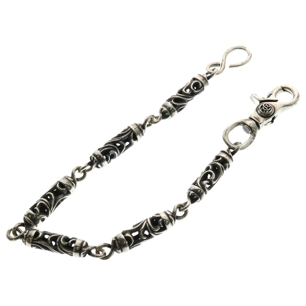 CHROME HEARTS(クロムハーツ) ROLLER フローラルボール 1クリップ ローラー ウォレットチェーン ショート シルバー