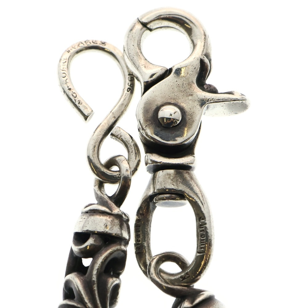 CHROME HEARTS(クロムハーツ) ROLLER フローラルボール 1クリップ ローラー ウォレットチェーン ショート シルバー