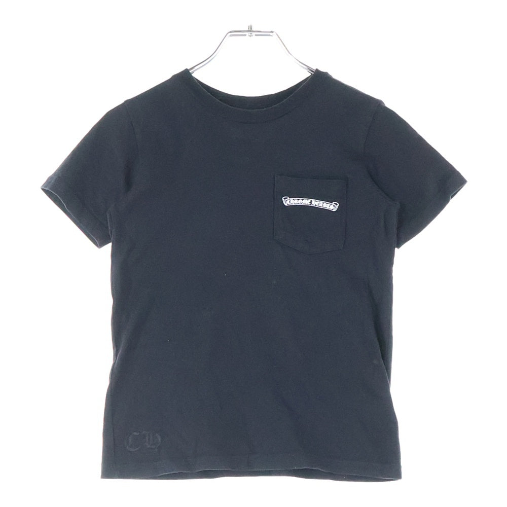 CHROME HEARTS(クロムハーツ) スクロールラベル プリント クルーネック 半袖Tシャツ カットソー ブラック キッズ
