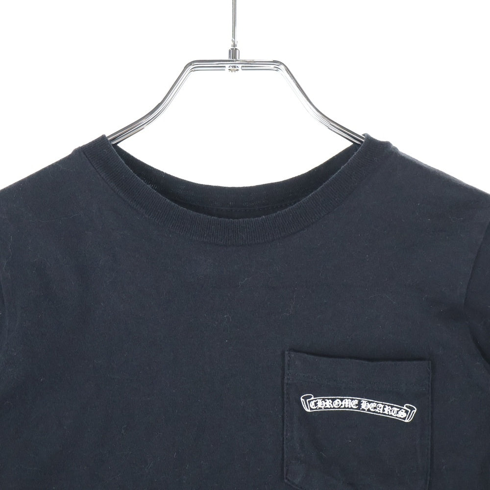 CHROME HEARTS(クロムハーツ) スクロールラベル プリント クルーネック 半袖Tシャツ カットソー ブラック キッズ