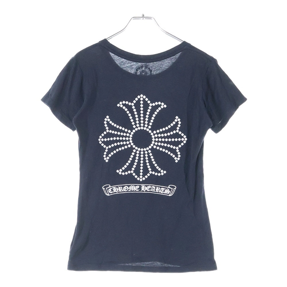 CHROME HEARTS(クロムハーツ) CHプラス プリント クルーネック 半袖Tシャツ ブラック レディース