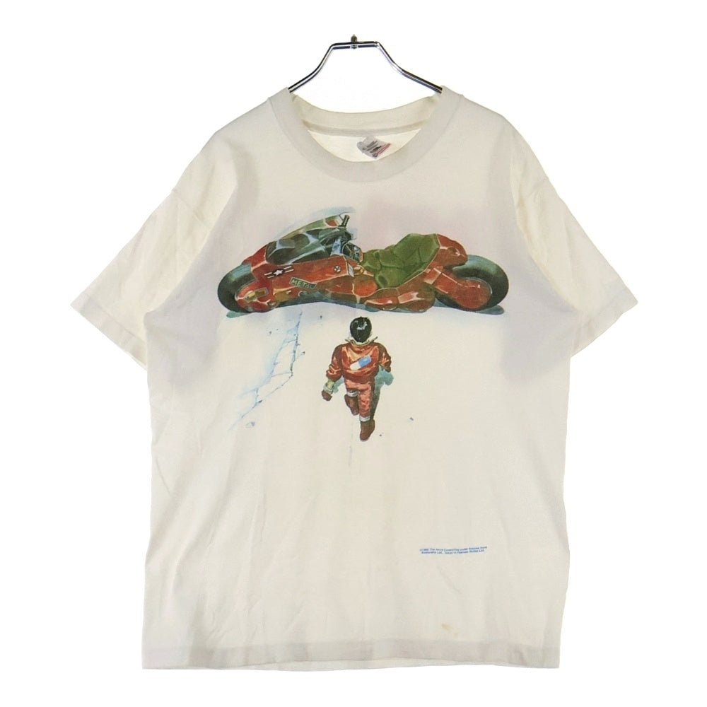 VINTAGE(ヴィンテージ) 80s AKIRA KANEDA BIKE アキラ 金田 バイク 両面プリント 半袖Tシャツ ホワイト