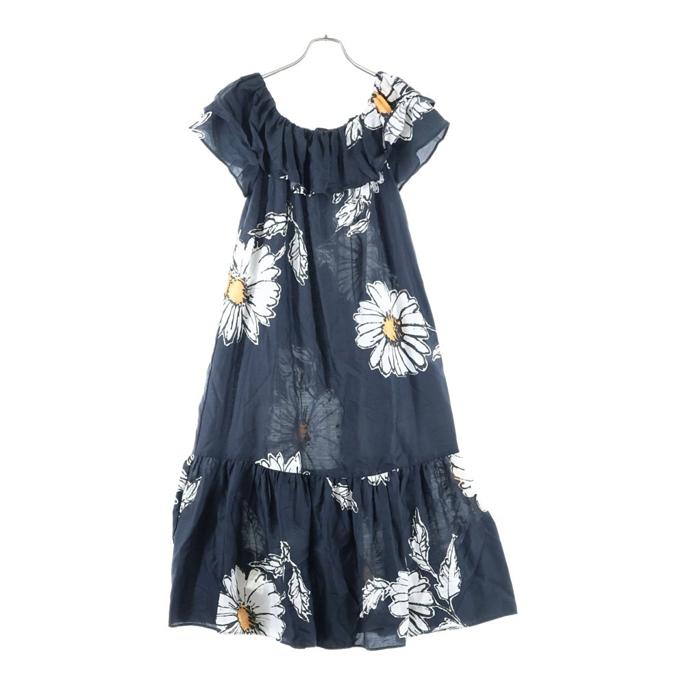 Desigual(デシグアル) マーガレット フリル 花柄 ミディワンピース レディース ブラック 24SWVW02