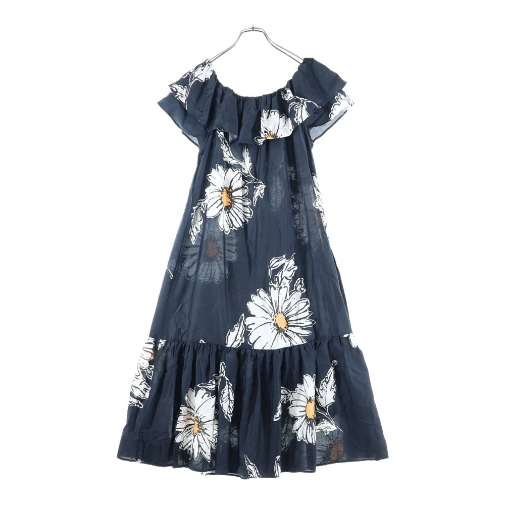 Desigual(デシグアル) マーガレット フリル 花柄 ミディワンピース レディース ブラック 24SWVW02