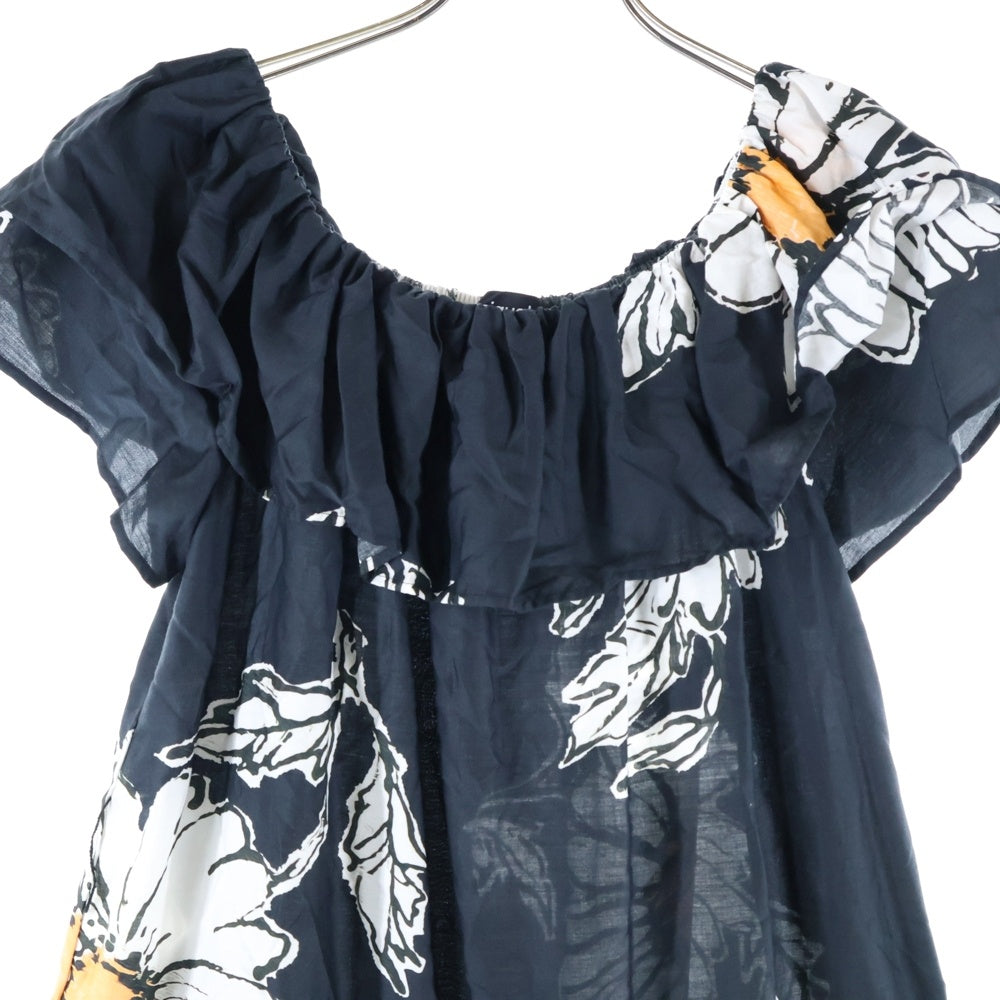 Desigual(デシグアル) マーガレット フリル 花柄 ミディワンピース レディース ブラック 24SWVW02